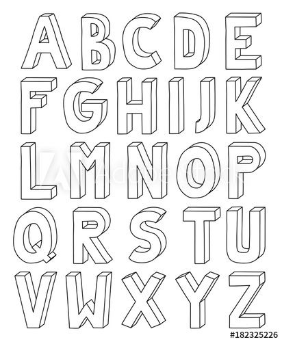 Download 3D outline alphabet from letter A to Z in A4 Sheet Stock Vector and explore similar vectors at Adobe Stock. A4 Sheet, Alphabet And Numbers, Letter A, Alphabet Letters, A To Z, Adobe Stock, Stock Vector, Alphabet