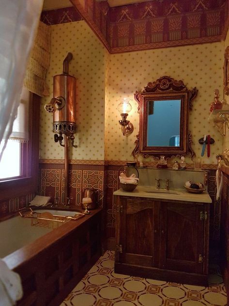 Old Victorian Homes Interior Bathroom, Old Lady Home Decor, Old Money Restroom, Victorian Era Bathroom, Southern Gothic Bathroom, Victorian Restroom, 19th Century Bathroom, Victorian Homes Interior Bathroom, Victorian Homes Interior Bedroom