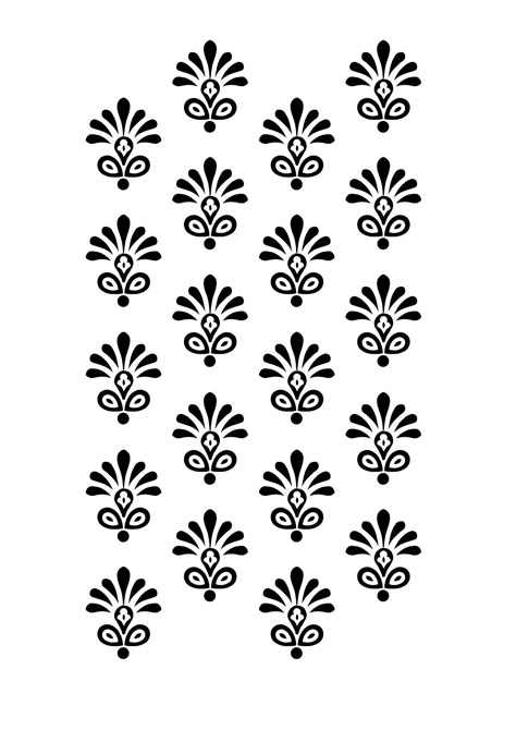 Fleurs Art Nouveau, Ethnic Pattern Design, Stencil Printing, Flower Drawing Design, Print Design Art, Jewelry Design Drawing, Textile Prints Design, Handmade Embroidery Designs, Flower Stencil