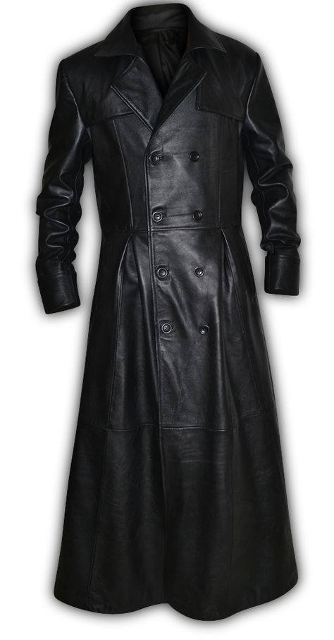 Gothic Trench Coat, Terno Slim, Mens Leather Coats, Long Leather Coat, Trench Coat Men, Leather Trench, Leather Trench Coat, Men's Coats & Jackets, Mens Leather