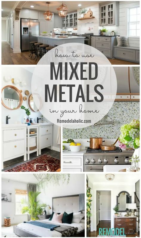 Mixing Metals, Farmhouse Side Table, Cute Dorm Rooms, Room Transformation, Metal Homes, Farmhouse Living, Dorm Room Decor, Home Decor Trends, Cool Rooms