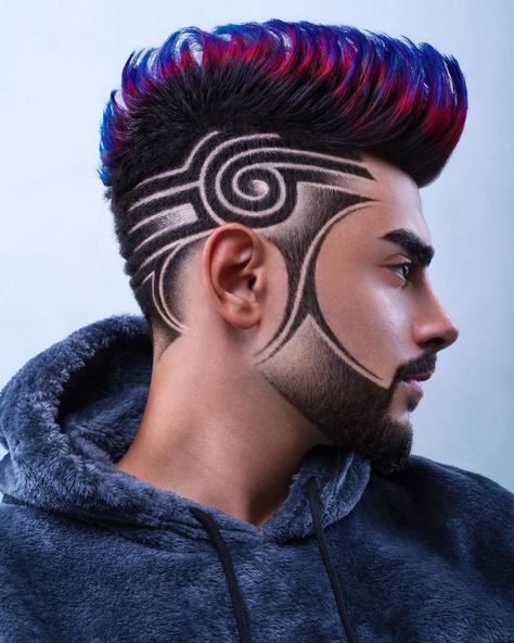 Instagram | Hair tattoo men, Hair tattoo designs, Shaved hair designs Easy Medium Length Hairstyles, Hair Tattoo Men, Cute Bandana Hairstyles, Boys Haircuts With Designs, Hair Tattoo Designs, Hair Designs For Men, Creative Haircuts, Cute Bandana, Hair Cut Guide