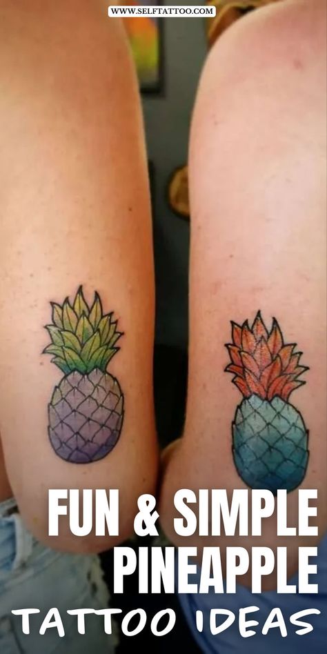 Unveil the secrets of pineapple tattoo ideas with our informative guide, designed for men seeking unique and meaningful ink. Explore small and traditional designs, including pineapple stencils and geometric patterns. Delve into our article for inspiration that captures the playful and tropical nature of these fruity tattoos Fruity Tattoos, Simple Pineapple Tattoo, Pineapple Tattoo Ideas, Pineapple Tattoo Meaning, Self Tattoo, Tattoo Ideas Males, Pineapple Tattoo, Tropical Nature, Female Tattoo