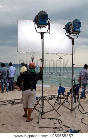 PATTAYA, THAILAND - Image & Photo (Free Trial) | Bigstock Movie Shooting Set, Professional Photo Shoot, Shutter Stock, Cityscape Photography, Pattaya Thailand, Photo Work, Shoot Film, Virginia Woolf, December 22