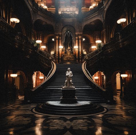 Dark Palace Aesthetic, Castle Tower Interior, Vampire Castle Aesthetic, Ball Room Aesthetic, Dark Palace, Alex Parrish, Goth Castle, Ballroom Aesthetic, Gothic Fireplace