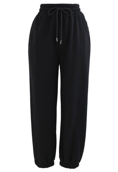 Outfit Trousers, Celana Jogger Wanita, Cute Sweatpants, Tapered Joggers, Sweatpants Black, Boys Style, Black Sweatpants, Black Joggers, Tapered Pants