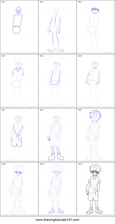 Killua Drawing Tutorial, How To Draw Hunter X Hunter, Killua Drawing Easy Step By Step, How To Draw Killua Step By Step, How To Draw Manga Step By Step, How To Draw Killua, Manga Drawing Tutorials Step By Step, Anime Tutorial Step By Step, Anime Drawings Tutorials Step By Step