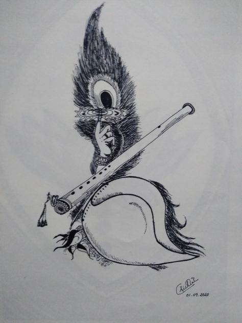 Inspired art Krishna Bansuri, Vishnu Krishna, Shri Krishna, Krishna, Chakra, Art Inspiration, Humanoid Sketch, Art