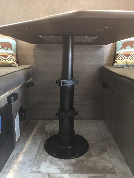 Small Camper Interior Ideas, Camper Interior Ideas, Small Travel Trailer Remodel, Vito Camper, Tent Trailer Remodel, Camper Table, Small Camper Interior, Small Travel Trailer, Boat Table