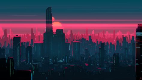 #futuristic #cityscape futuristic city #artwork digital art #sky #JoeyJazz #vaporwave #skyline #2K #wallpaper #hdwallpaper #desktop 2560x1440 Wallpaper, Desktop Wallpaper Art, Sunset City, Neon Wallpaper, Aesthetic Desktop Wallpaper, Sunset Wallpaper, Futuristic City, City Wallpaper, Retro Wallpaper