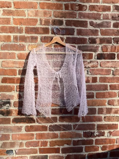 Mohair Tank Top Pattern, Mohair Sleeves Crochet, Knit Mohair Top, Knit Mohair Cardigan, Mohair Cardigan Crochet, Crocheting With Mohair, Crochet Mohair Projects, Mohair Crochet Ideas, Mohair Yarn Projects