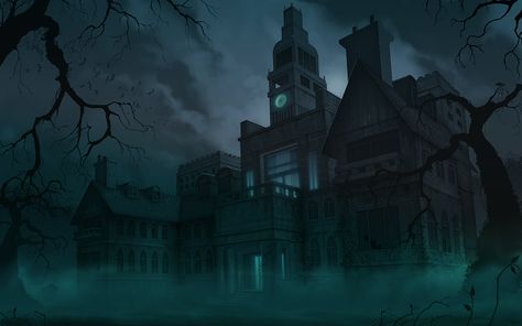 Haunted Mansion Artwork | haunted mansion by mig 05 digital art drawings paintings illustrations ... Haunted Mansion Pixel Art, Haunted Mansion Background, Haunted Mansion Art, Mansion Art, Mansion Wallpaper, Idea Story, Snowman Wallpaper, Landscape Study, Haunted Mansion Wallpaper