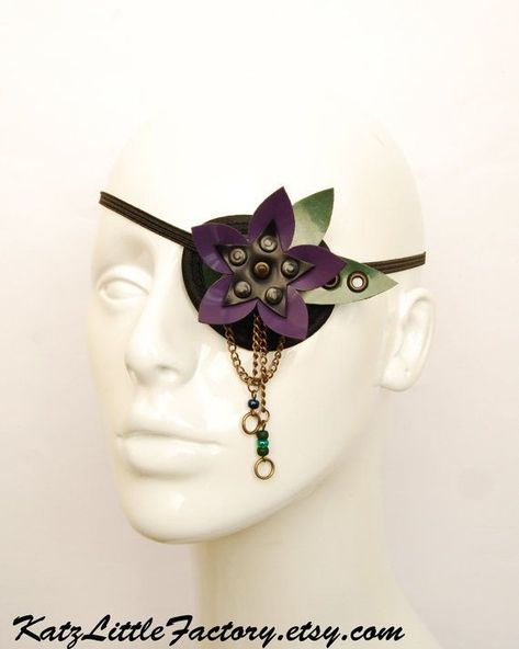 Flower Eyepatch, Eye Patches, Eye Patch, Fashion Costume, Character Creation, Witch Hat, Costume Design, Cyberpunk, Ear Cuff