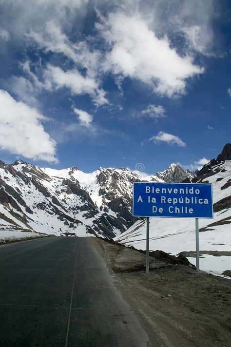 Welcome to Chile!. Road sign at the Andes border of Argentina and Chile: Welcome , #Affiliate, #sign, #Road, #Chile, #Andes, #Republic #ad Chile Aesthetic, Travel Chile, Sign Road, Snow Images, Chile Travel, Winter Books, Road Sign, Santiago Chile, Countries Around The World