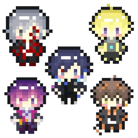 Nijisanji En Pixel Art, Vtuber Pixel Art, Pixel Template, Makers Space, Hama Art, Perler Designs, Diy Perler Bead Crafts, Aqua Beads, Notebook Ideas