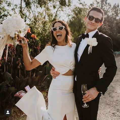 Funky Wedding Dress, Preajames Bridal, Couple Sunglasses, Bridal Image, Prea James, Funky Wedding, Two Piece Wedding Dress, Fun Couple, People People