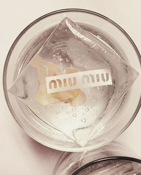 Branded Ice Cubes, Miu Miu Logo, Rose Party, Ice Cubes, Ice Cube, Rose Petals, Miu Miu, Texture, Instagram Photos