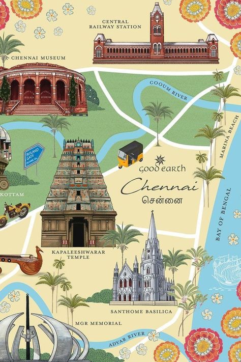 Carnatic Music, Indian Illustration, Travel Infographic, Holiday Travel Destinations, Good Earth, Travel Inspiration Destinations, Adventure Travel Explore, City Illustration, Travel Illustration