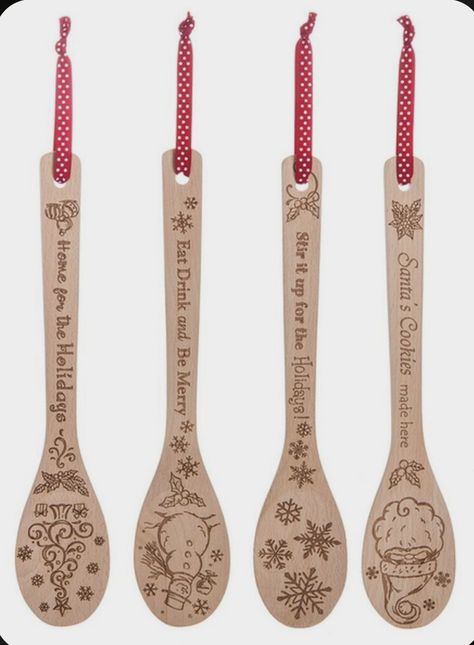 Wooden Spoon Crafts, Wood Burn Spoons, Spoon Ornaments, Christmas Spoons, Snowflake Template, Spoon Crafts, Spoon Gifts, Laser Cut Wood Crafts, Witch Diy