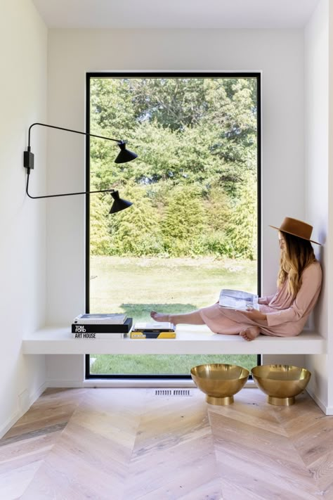 Photo 2 of 10 in Watch How This Danish-Style Farmhouse Unites a Family With Nature - Dwell Window Seat Design, Window Benches, Danish Style, Building A New Home, House Extensions, Calabria, Window Design, Minimalist Interior, Window Seat