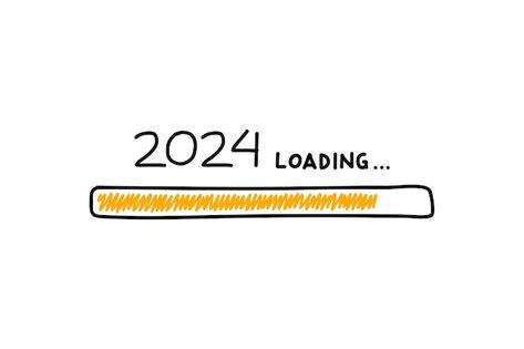 Loading process ahead of the 2024 new ye... | Premium Vector #Freepik #vector #2024 #new-year-decoration #happy-new-year #new-year New Year Doodle, Doodle Style, Vector Photo, Premium Vector, Graphic Resources, Doodles, Social Media