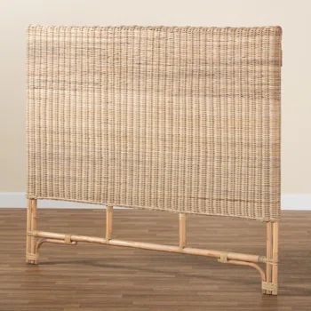 Bayou Breeze Huffaker Queen Wicker/Rattan Panel Headboard | Wayfair Rattan Headboard Full Size, Wicker Headboard Bedroom, Cloth Headboard, Rattan Panel, Woven Headboard, Enchanting Bedroom, Best Storage Beds, Beach House Furniture, Headboard Queen