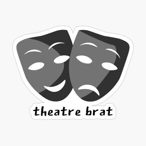 Get my art printed on awesome products. Support me at Redbubble #RBandME: https://www.redbubble.com/i/sticker/Theatre-brat-sticker-by-cici-at-theatre/164886813.EJUG5?asc=u Brat Sticker, British Spelling, Theater, Awesome Products, My Art, Art Prints, For Sale, Art