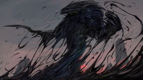 ArtStation - Tar embraced, Timi Honkanen Rune Knight, Madara Susanoo, Beast Creature, D D Monsters, Alien Concept Art, Fantasy Monster, Mythical Creatures Art, Fantasy Concept Art, Angels And Demons