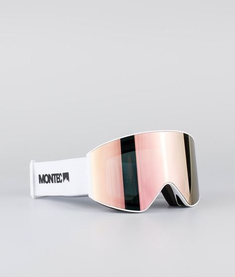 Scope Large Ski Goggle White W/White Rose | Montecwear.com Womens Ski Goggles, White Ski Pants, Snowboarding Equipment, Girls Ski Trip, Ski Trip Aesthetic, Dope Snow, Ski Chic, Skiing Gear, Ski Glasses