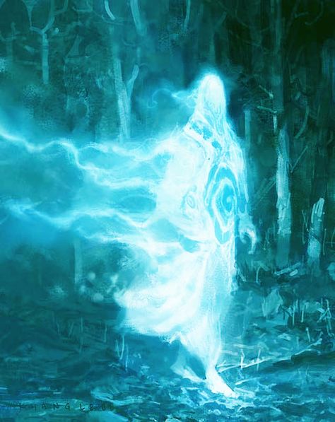 Lightning Spirit Fantasy Art, Magic Battle Art, Ice Spirit Art, Energy Magic Art, Spirit World Art, Earth Spirit Art, Light Creature, Light Elemental, Ice Spirit