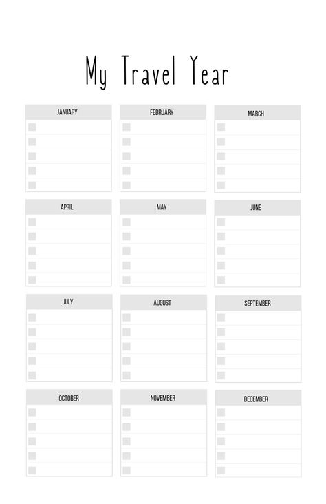 Keep track of your yearly travel plans at a glance. This will help you to get the big picture of what your year in travel will look like. . . . . . Travel Planning Templates, Travel Planning Template Free Printables, Travel Planning Template Ideas, Travel Planning Template Free, Trip Planning Template, Trip Planning Template Travel Free Printable, Trip Planning Template Travel, Travel Planning Itinerary Template Road Trip Itinerary Template, Travel Planning Template, Travel Journal Template, Packing Checklist Template, Trip Planning Template, Internet Slang, Checklist Travel, Travel Template, Bullet Journal Minimalist