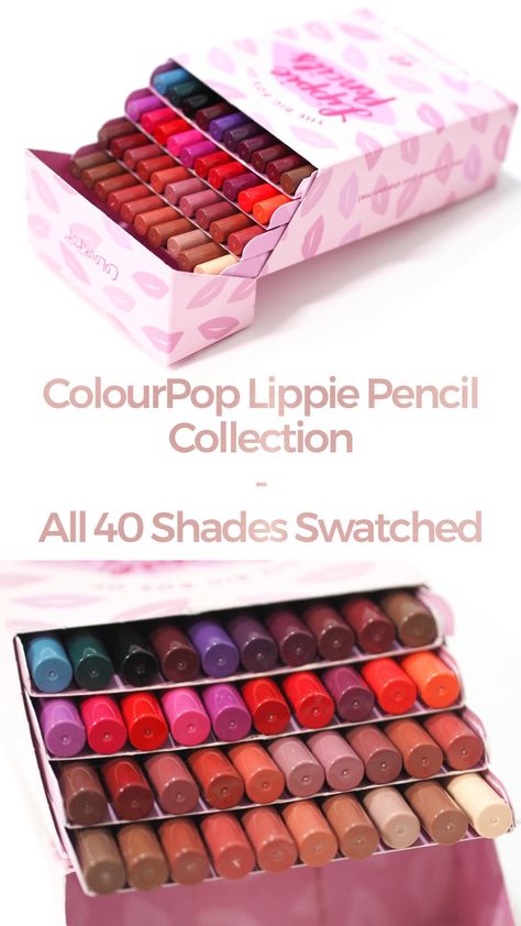 Colourpop Lippie Pencil, Color Pop Lip Liner, Lip Liner Collection, Colour Pop Makeup, Nyx Lipstick Matte, Lipstick Palette, Tom Ford Makeup, Colourpop Cosmetics, Lipstick Collection