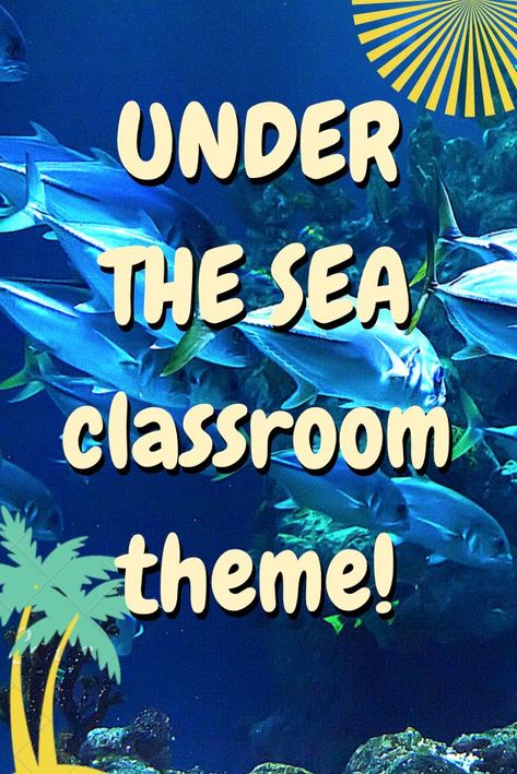 Under the Sea Under The Sea Classroom Ideas, Fish Bulletin Board Ideas, Sea Bulletin Board, Under The Sea Classroom, Ocean Bulletin Board, Ocean Theme Preschool, Daycare Classroom, Slime Ideas, Summer Bulletin Boards