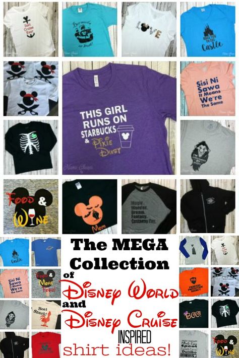 Best Collection of Easy #Disney World and Disney Cruise Shirt Ideas!  #DIY for your next trip!  #familytravel  https://www.mamacheaps.com/2018/06/disney-world-and-disney-cruise-shirt-ideas.html Disney Wonder Cruise, Disney Fantasy Cruise, Disney World Halloween, Solo Trips, Disney Cruise Shirts, Disney Cruise Vacation, Diy Disney Shirts, Cruise Shirt, Cruise Outfits