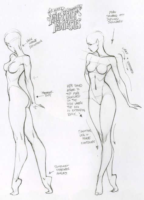 Hands Behind Back Pose Reference, Female Drawing Poses Sassy, J Scott Campbell Sketch, Woman Body Sketch, J Scott Campbell, Scott Campbell, Female Drawing, Female Anatomy, Fairytale Fantasies