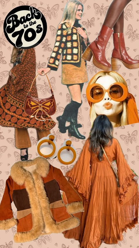 #70s #style #inspo Style Annee 70, 70s Moodboard, 70s Winter Fashion, Woodstock Outfit, 70s Fashion Aesthetic, Disco Makeup, 70's Party, 70s Inspired Outfits, 70’s Aesthetic