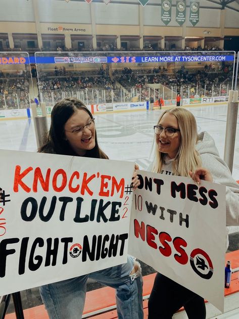 Hockey Fan Signs For Games, Hockey Signs For Games Posters, Hockey Posters For Games, Hockey Poster Ideas Signs, Poster Boards, Hockey Posters, Fleet Farm, Football Posters, Hockey Quotes