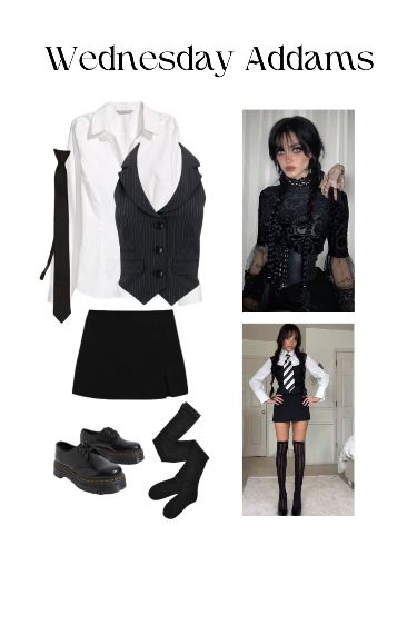 Costume Wednesday Addams, Wednesday Addams Halloween, Chic Halloween Costume, Wednesday Addams Outfit, Wednesday Costume, Halloween Costume For Women, Easy Halloween Costumes For Women, Wednesday Outfit, Cute Halloween Costume