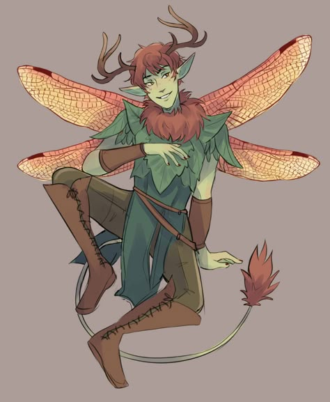 Male Fairy, Wings And Horns, Dungeons And Dragons Characters, Dnd Art, Fairy Art, Drawing Challenge, Character Creation, Dnd Characters, Character Portraits