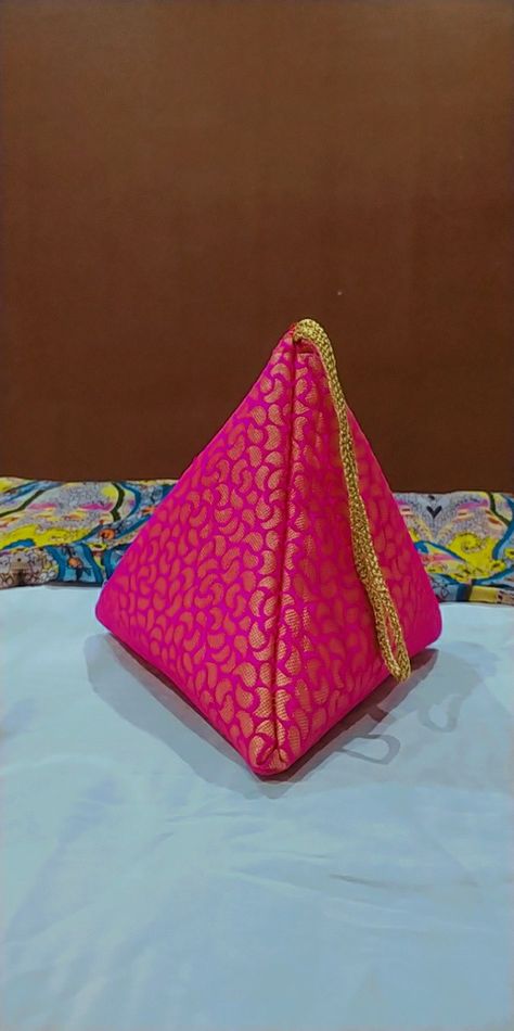 Triangle potli bag/clutch Triangle Potli Bag, Potli Bag, Potli Bags, Fashion Art Illustration, Embroidered Bag, Handmade Bags, Pyramid, Art Illustration, Fashion Art