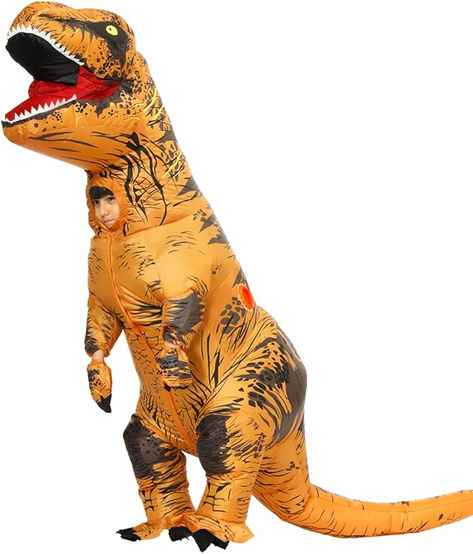 [ Inflatable Dinosuar Costume Kids ] Our dinosaur costume is suitable for children tall 3.9-4.6ft / 47-55inch. It is recommended that parents accompany and assist your child in wearing the Dinosaur Suit.
[ Excellent Craftsmanship ] The Kids Halloween inflatable costume is made of polyester material with stringent sewing process, waterproof and durable, no need to worry about tearing and air-leaking. Blow Up T Rex Costume, Ride On Dinosaur Costume, Blow Up Dinosaur Costume, Dinosaur Suit, Dinosaur Costume Inflatable, Inflatable Dinosaur Costume, Dino Costume, Inflatable Costumes, Dinosaur Costume