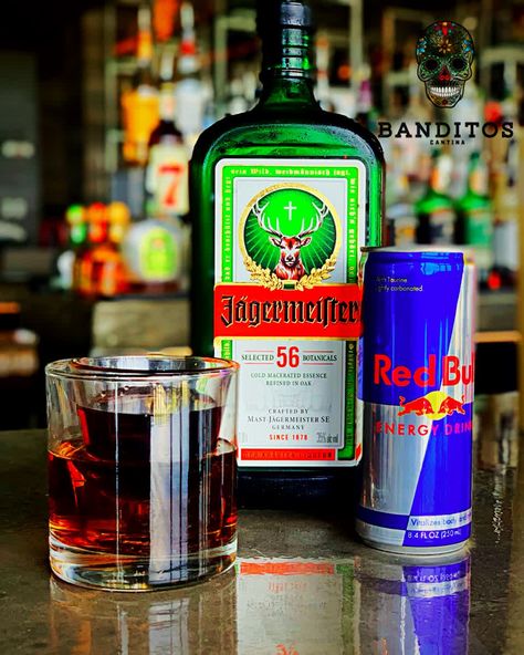 Jagerbombs Aesthetic, Jager Cocktails, Jagermeister Ice Cream, Drinks With Jagermeister, Jager Meister, Bomb Shots, Jaeger Bomb, Alcoholic Drinks Pictures, Jager Bomb