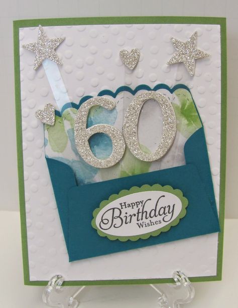 Personally Yours: 60th Birthday Card Diy 60th Birthday Card, 60th Birthday Cards For Ladies, Diy 60th Birthday, 60th Birthday Card, Stampin Up Card, Special Birthday Cards, 60th Birthday Cards, 40th Birthday Cards, Birthday Cards For Women