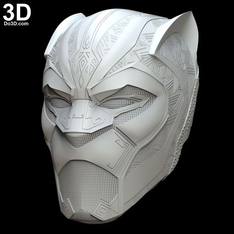 FREE 3D Printable Model: Black Panther 2018 Infinity War Helmet by Do3D.com | Do3D Black Panther Helmet, Black Panther 2018, Cosplay Helmet, Black Panther Art, Superhero Masks, 3d Printing Art, Cosplay Armor, Black Panthers, 3d Printing Projects