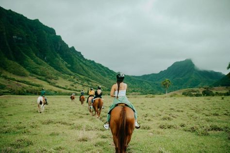 Kualoa Ranch on Instagram: “Horseback ride views are unmatched!😍 Book your horseback tour today through our website!🤙🏼 #kualoa #kualoaranch #horseback” Kualoa Ranch Horseback Riding, 30 Before 30, Wanna Recreate, Kualoa Ranch, Goal Board, Summer 2025, Wedding 2025, Vacation Photos, Oahu Hawaii