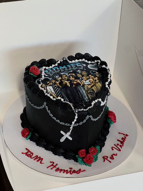 Homies Cake Ideas, Chicana Birthday Theme, Chalino Sanchez Cake, Y2k Bday Cake, Out Of Jail Cake, Chola Birthday Party Ideas, Lowrider Birthday Cake, Homies Birthday Theme, Homies Cake