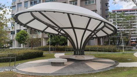 Tensile Fabric Structure, Tensile Structure Architecture, Tensile Membrane, Compound Wall Design, Membrane Structure, Daybed Design, Canopy Architecture, Tensile Structures, Concept Models Architecture