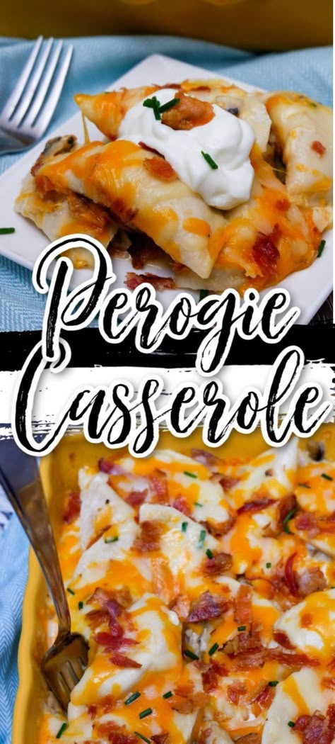 Eggs For Dinner Recipes, Perogie Casserole, Casserole With Bacon, Dinner Recipes For One, Bacon Casserole, Meat Dinners, Easy Chicken Dinner Recipes, Bacon Recipes, Easy Chicken Recipes