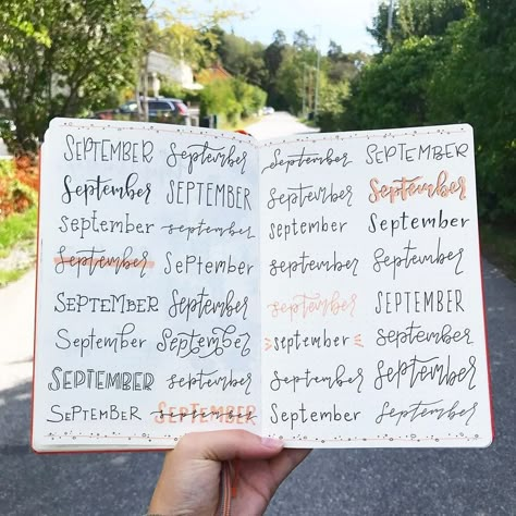 𝓘𝓷𝓼𝓹𝓲𝓻𝓪𝓽𝓲𝓸𝓷 𝓯𝓸𝓻 𝓑𝓾𝓳𝓸 on Instagram: “So many amazing ways letter September by @bulletwithe ❤️✨ • How do you say “September” in your language? Comment below 💕 • • • • • • • • •…” September Font Ideas, September Title Ideas, Cute Ways To Write September, September In Calligraphy, September In Cursive, September Calligraphy Fonts, Ways To Write September, Month Fonts Hand Lettering, September Hand Lettering