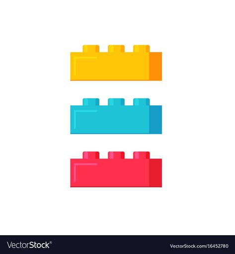 Blocks construction toys flat Royalty Free Vector Image Legos Illustration, Lego Vector, Watercolor Lego Bricks, Building Blocks Graphic Design, Lego Illustrations Vector, Icon Brick Lego, Lego Blocks, Construction Toys, Toy Blocks